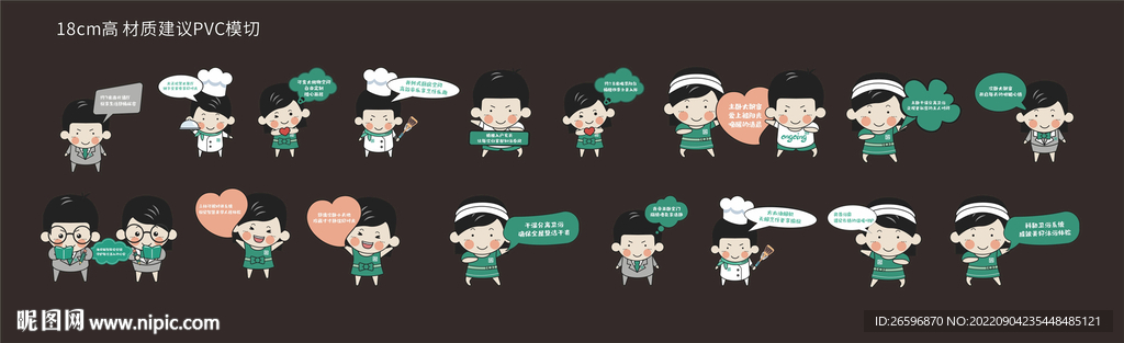 样板间卡通提示牌