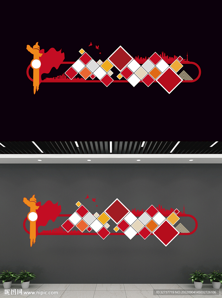 党员照片形象墙