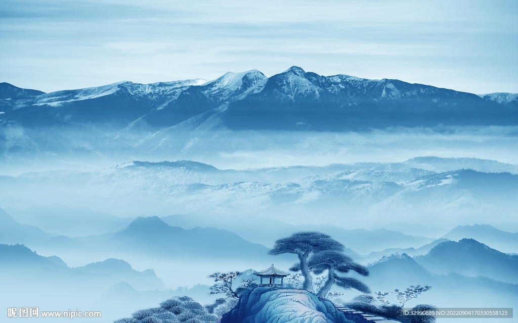 大气最新山水背景 TIf分层