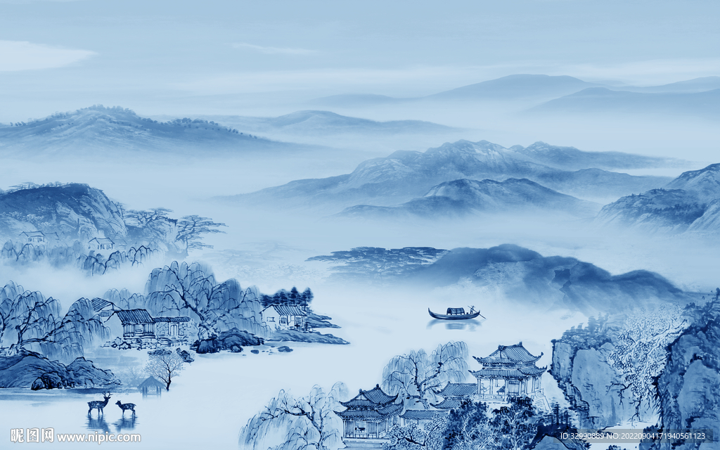 高清最新山水背景 TIf分层