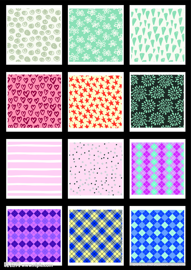 格仔花纹满印图形