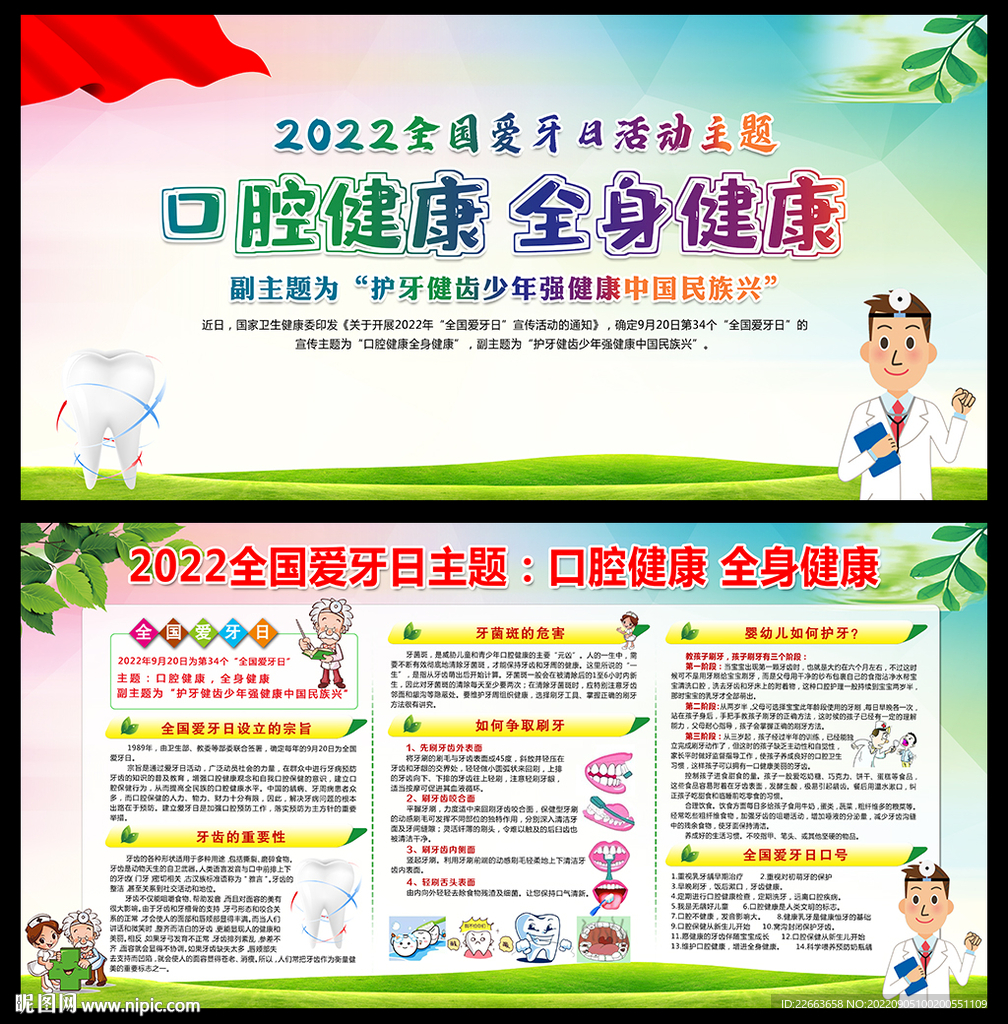 2022年爱牙日展板