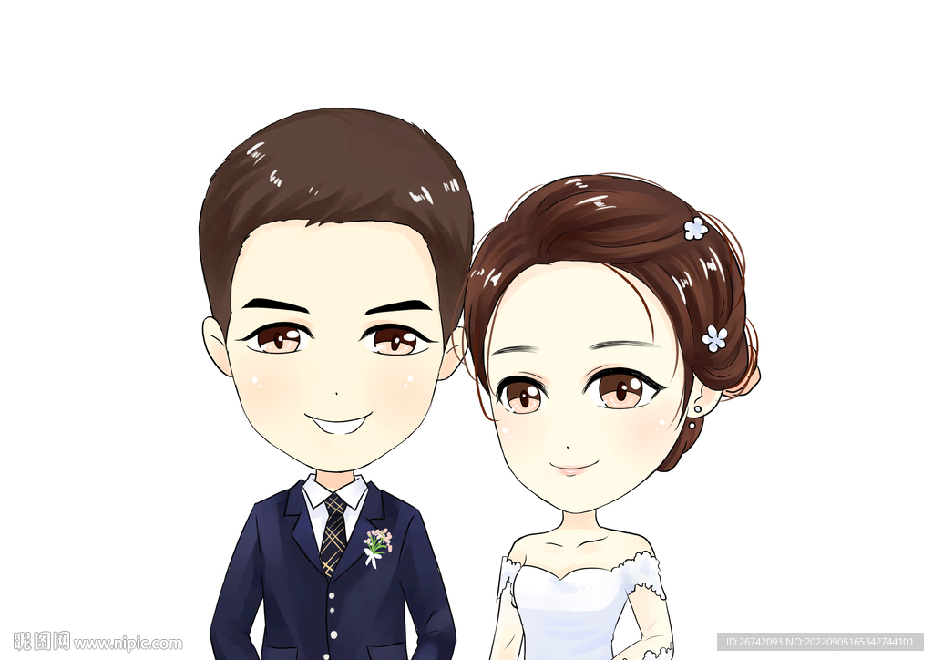 婚原创Q版 PSD精细分层人物