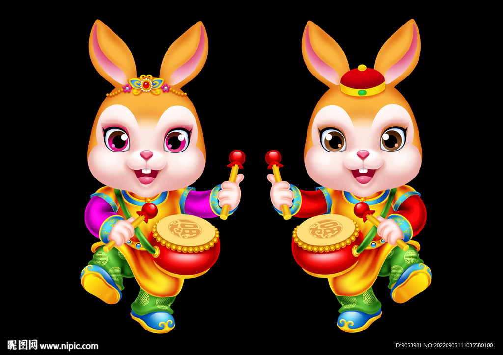 2023兔年卡通兔子