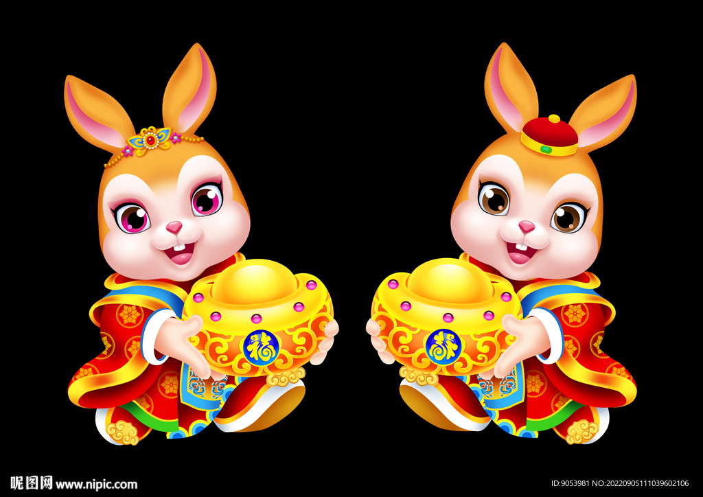 2023兔年卡通兔子