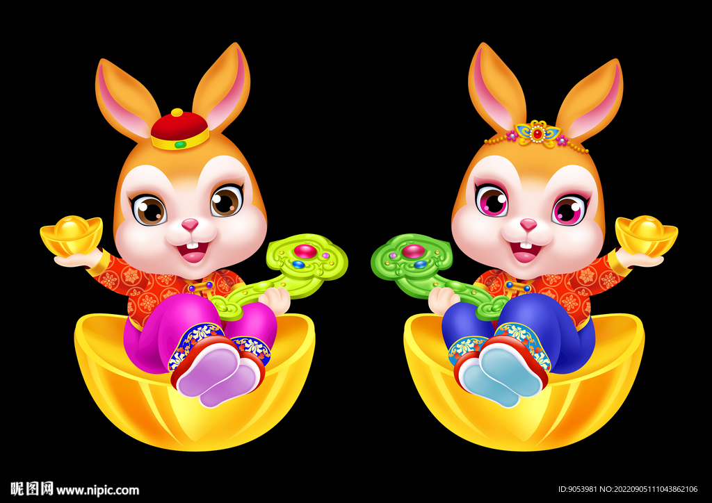 2023兔年卡通兔子