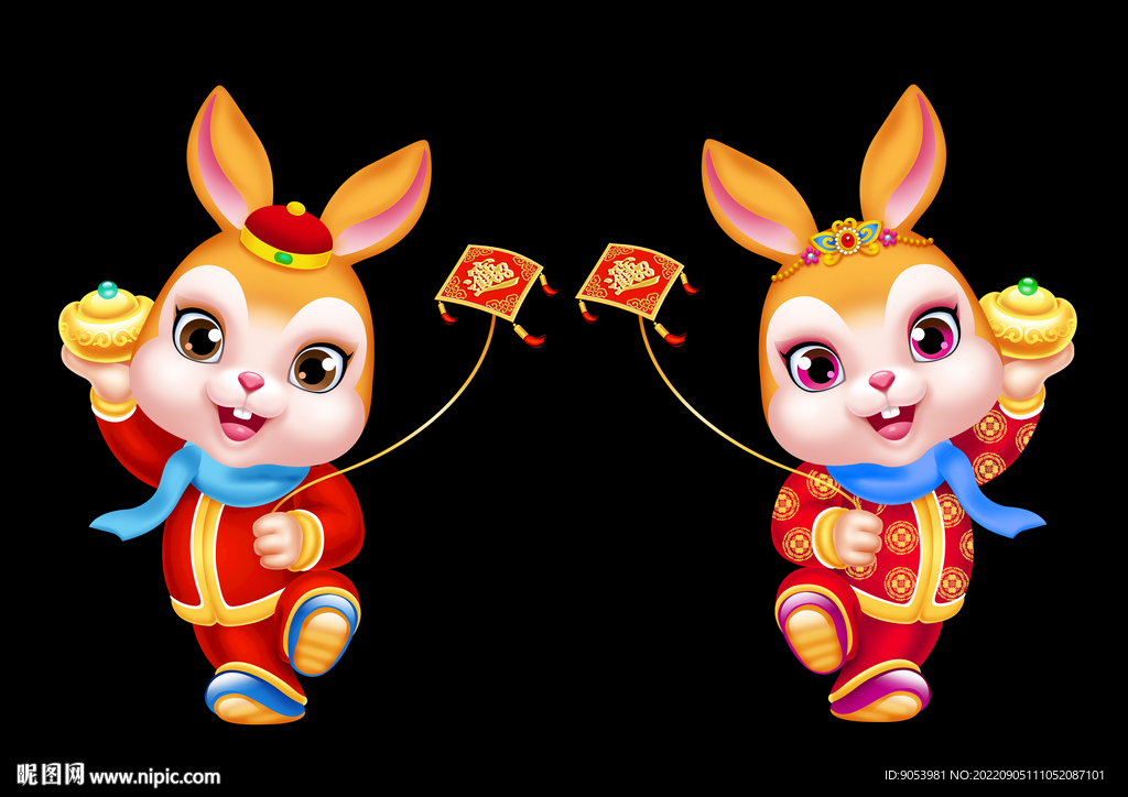 2023兔年卡通兔子