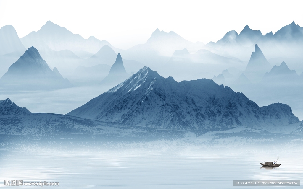 中国风高档山水新画 tIf分层