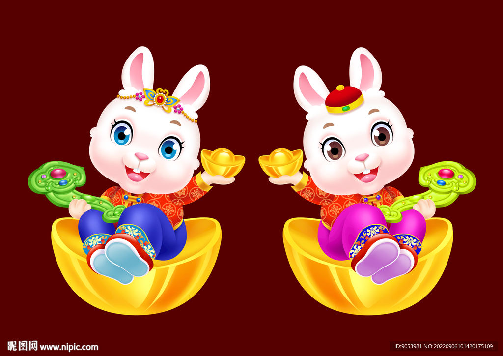 2023兔年卡通兔子