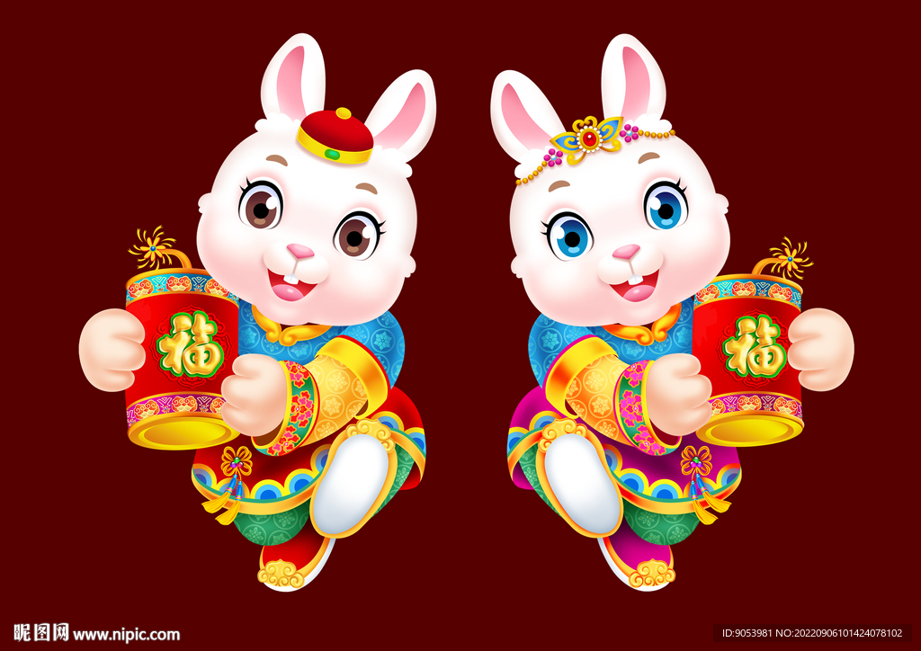 2023兔年卡通兔子