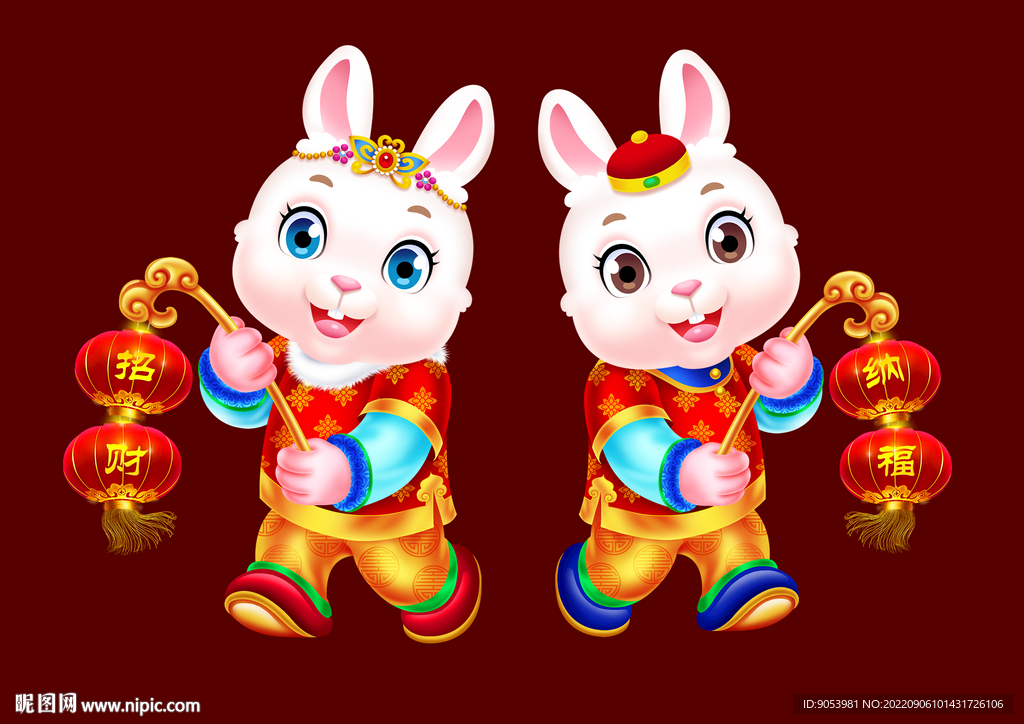 2023兔年卡通兔子