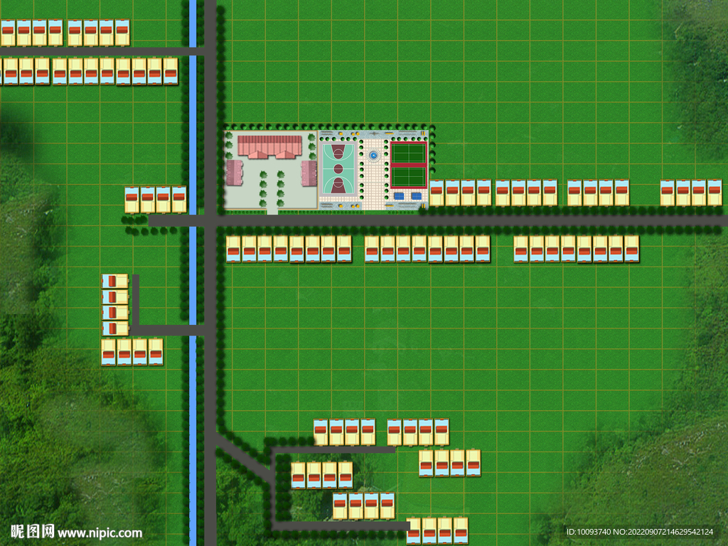 村居平面示意图