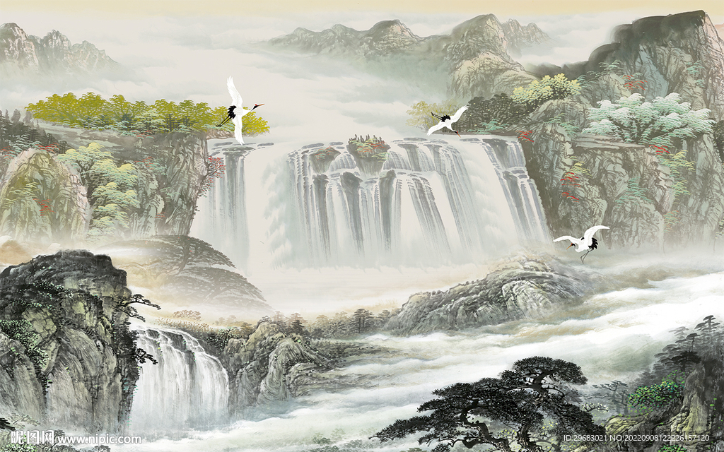 现代 沙发新山水画 tIf分层