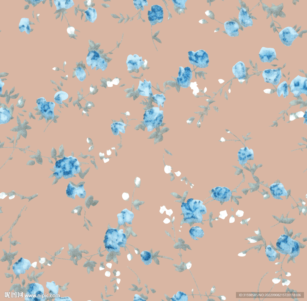 大牌数码印花 小碎花