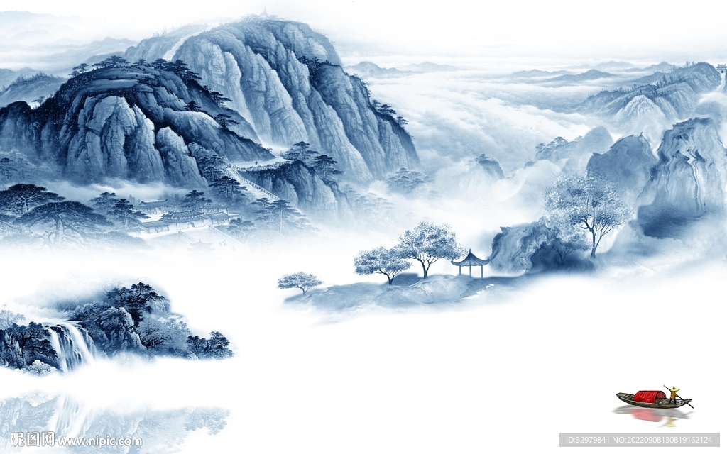 简约新上架山水画 TIf分层