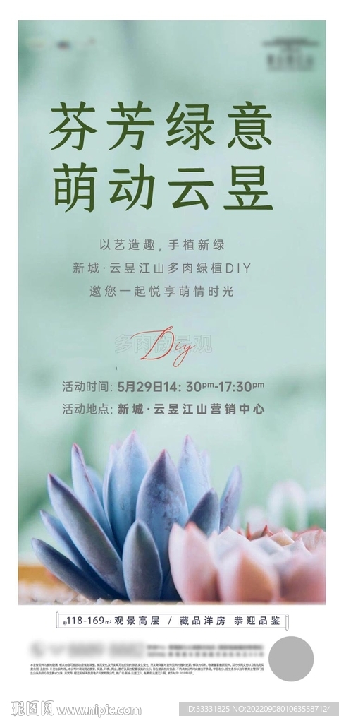 多肉活动海报