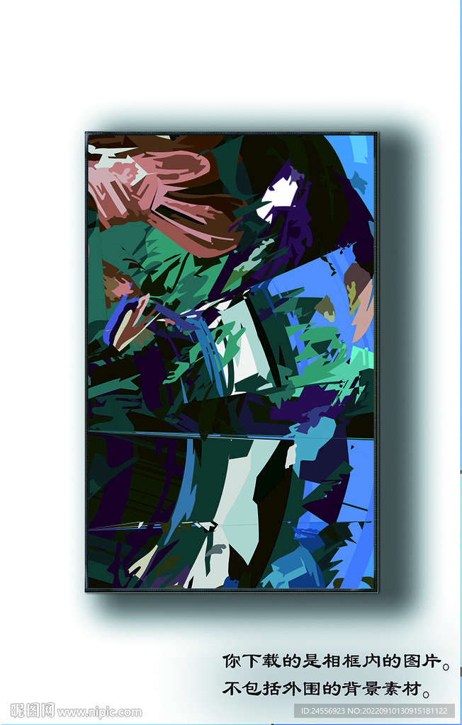 北欧抽象线条装饰画