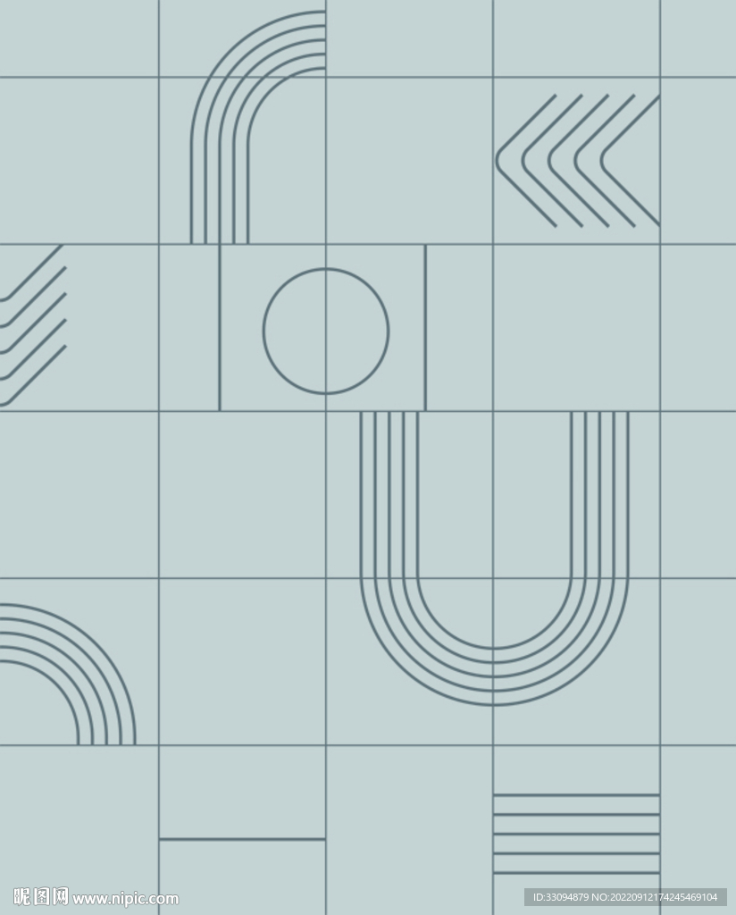 高清分层几何图案打印图