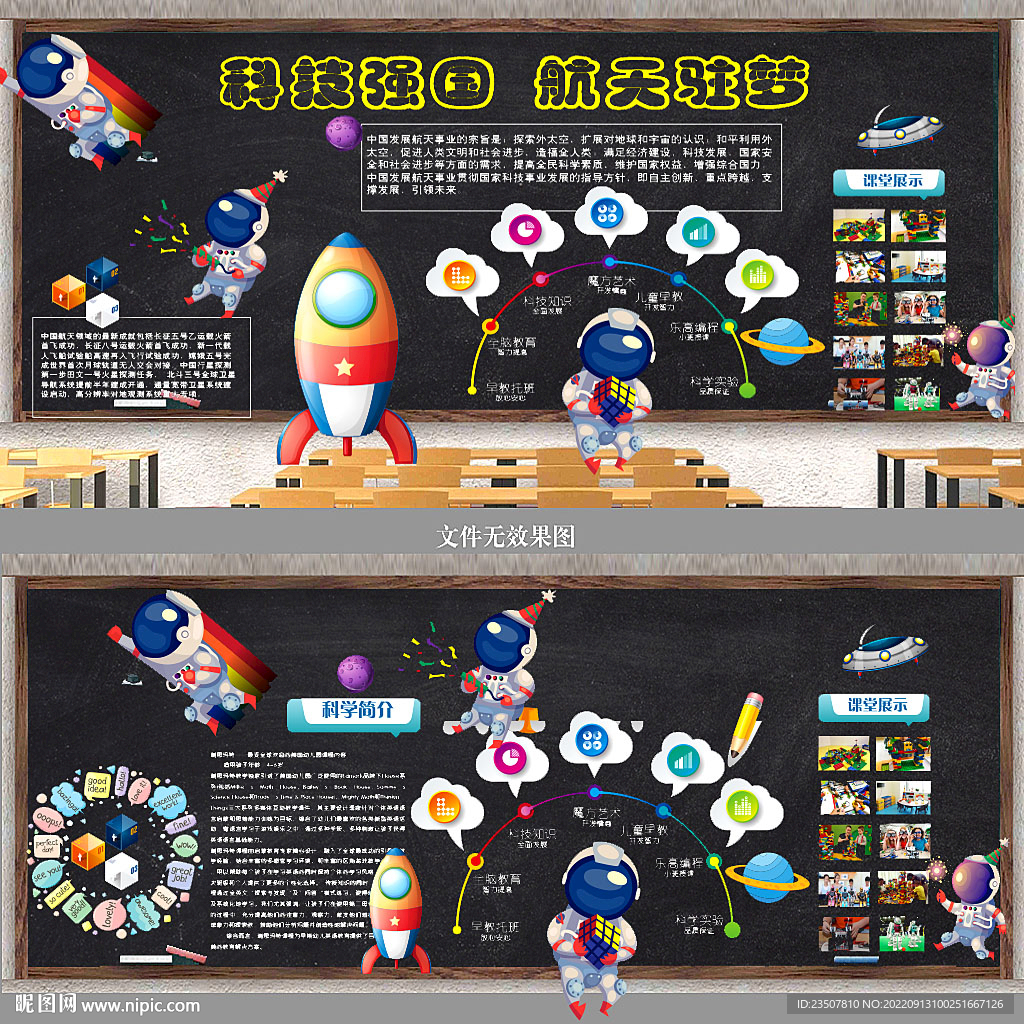 科技强国 黑板报