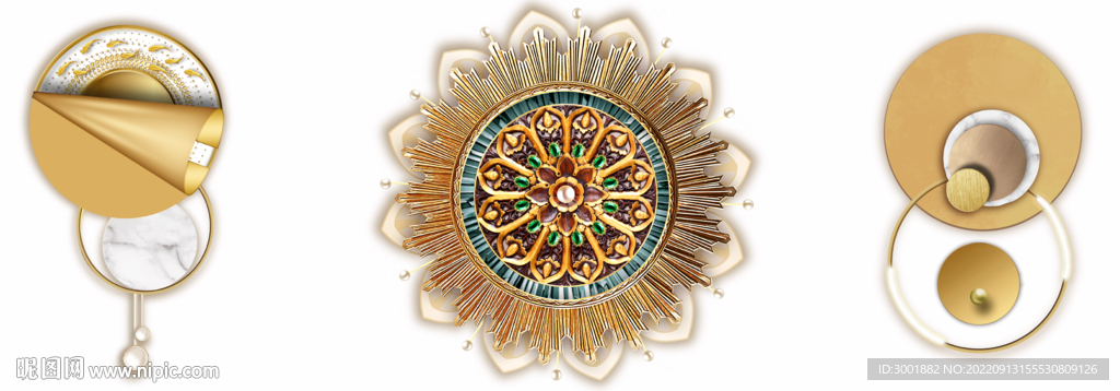 轻奢装饰画 三联画 光影画