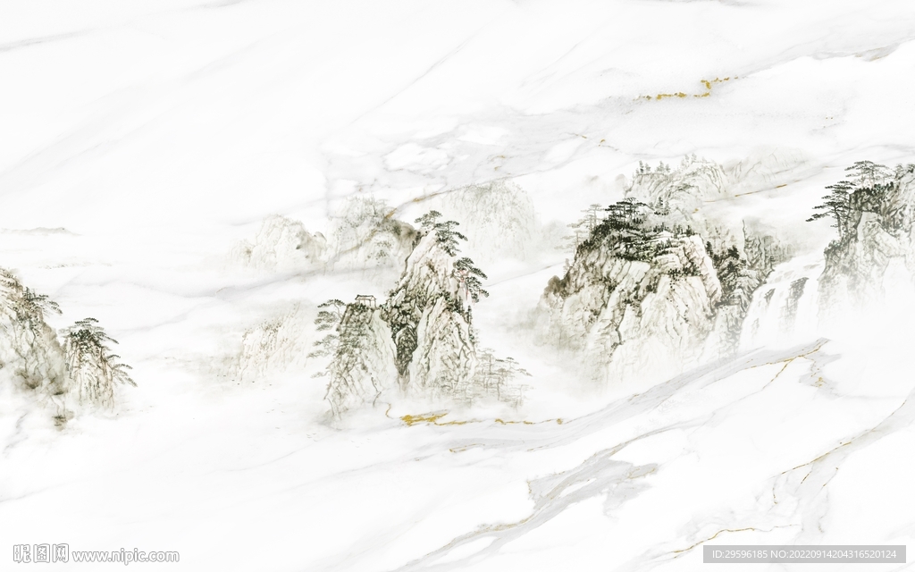 高档 简约风山水画 TIf分层