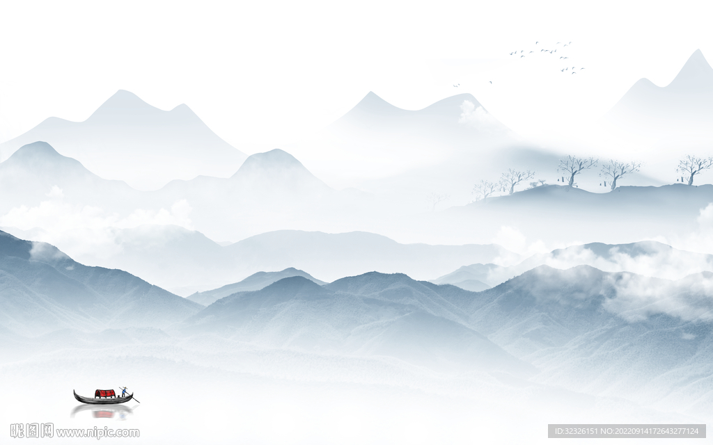 人气意境山水新画 Tif分层