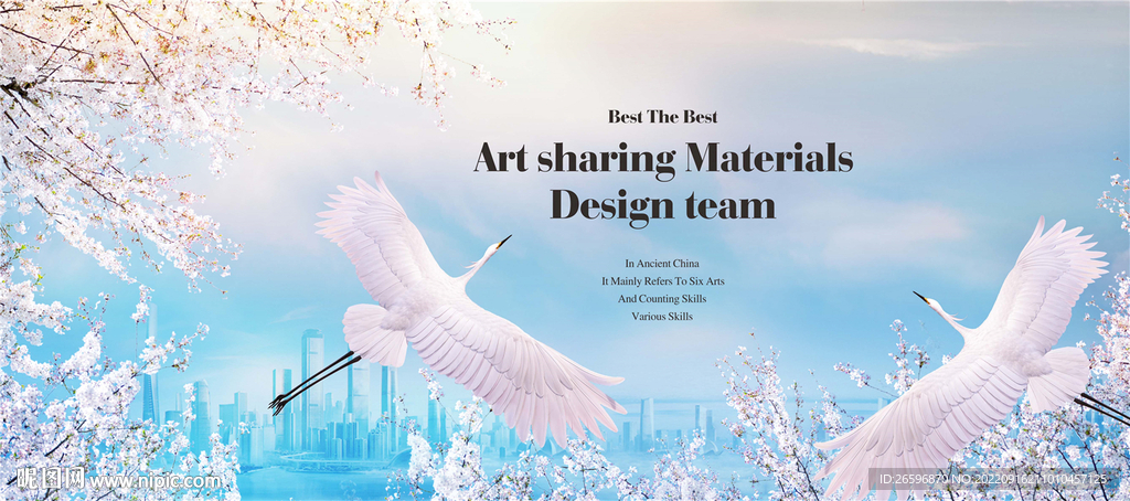 唯美桃花源白鹭起飞