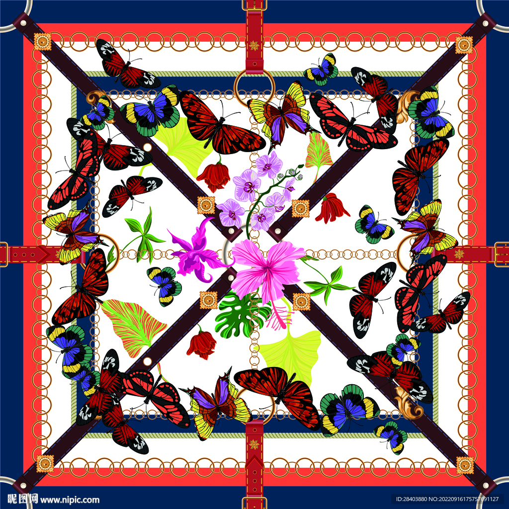 大牌  方巾  数码印花