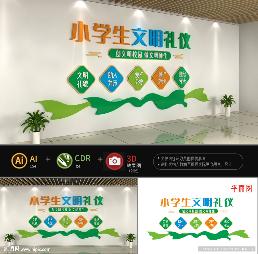 小学生文明礼仪文化墙