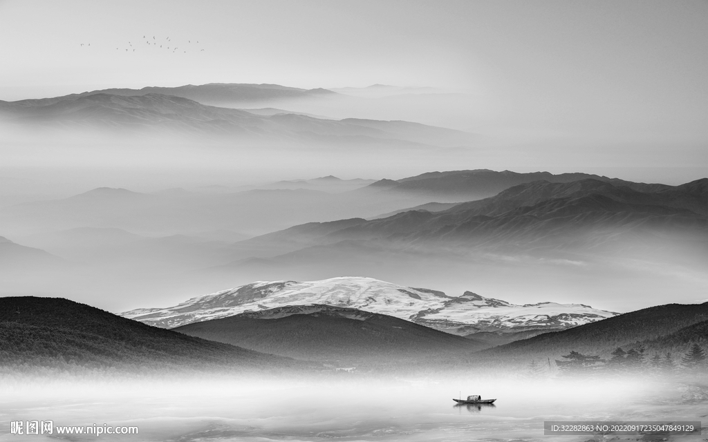 新款灰色意境山水 TiF分层