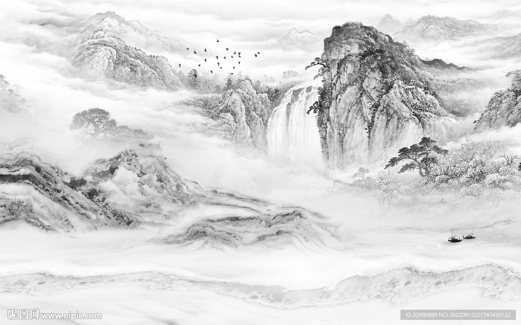 大气 最新高端山水 tif分层