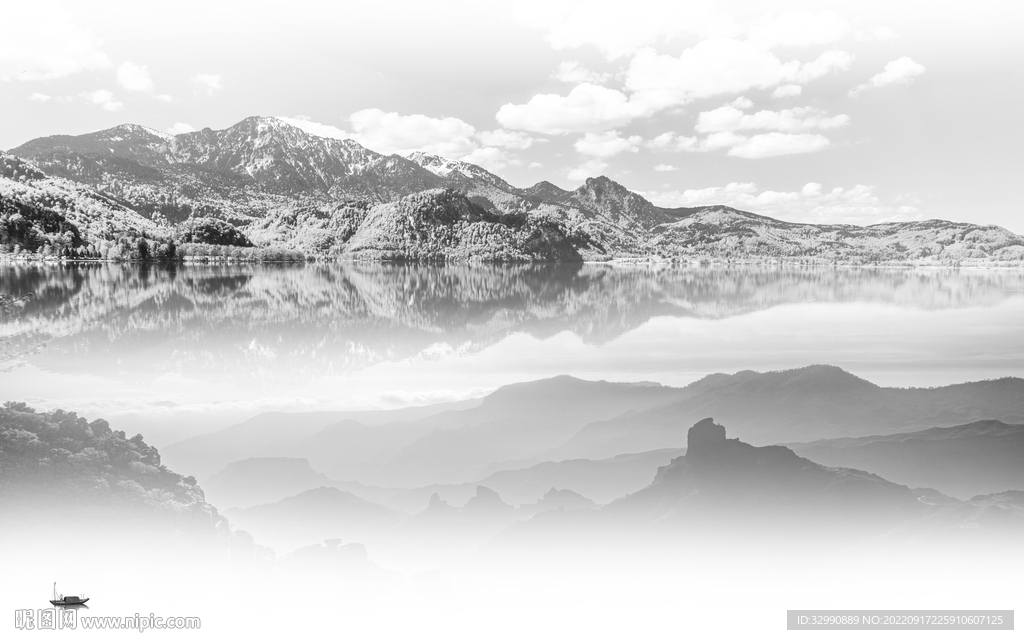 别墅 灰色爆款山水 tif分层