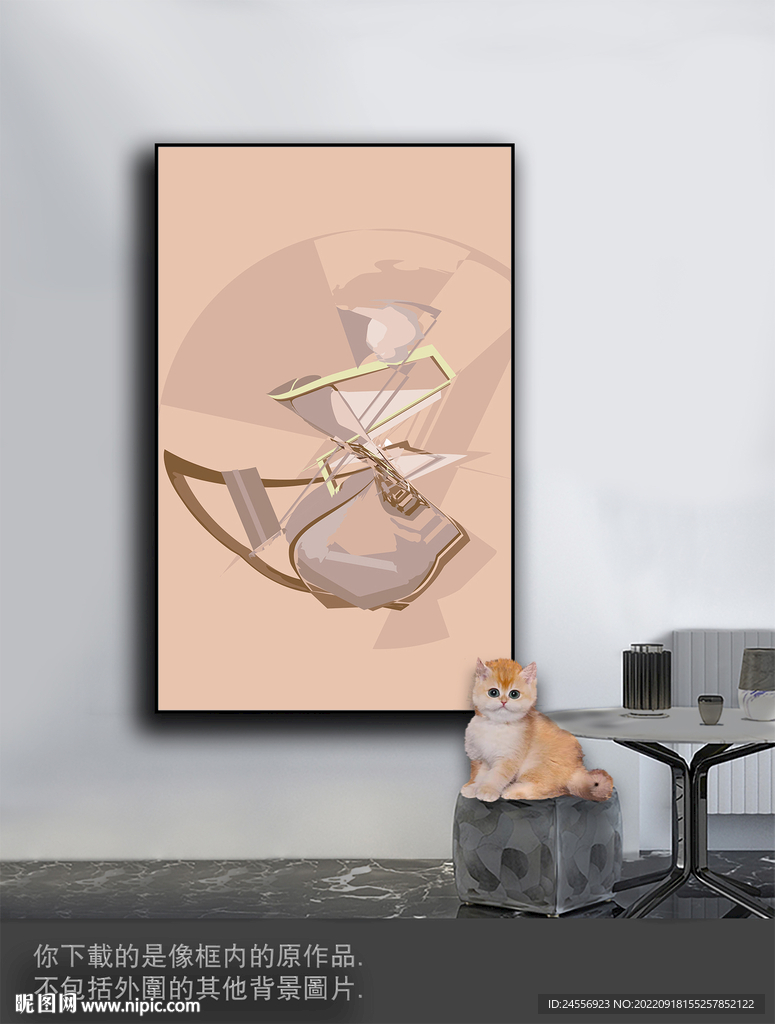 豪华抽象色块装饰画