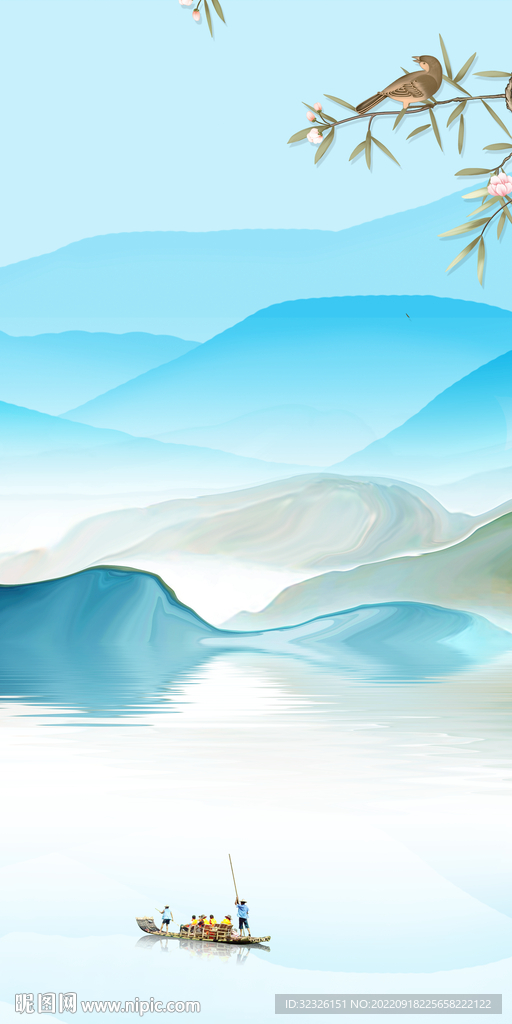 简约现代中式玄关 tif分层