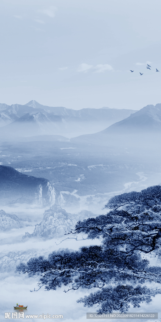 人气简约中式玄关 tif分层