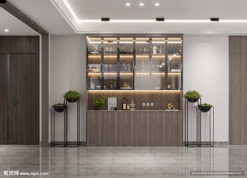 现代极简 轻奢餐厅 背景墙