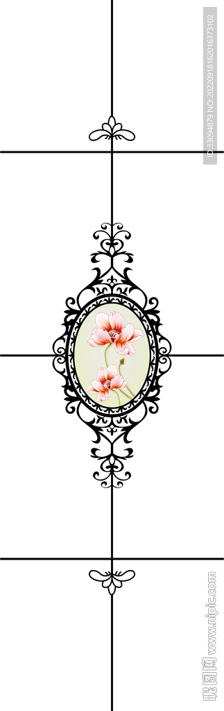 高清分层透明底平开门打印图