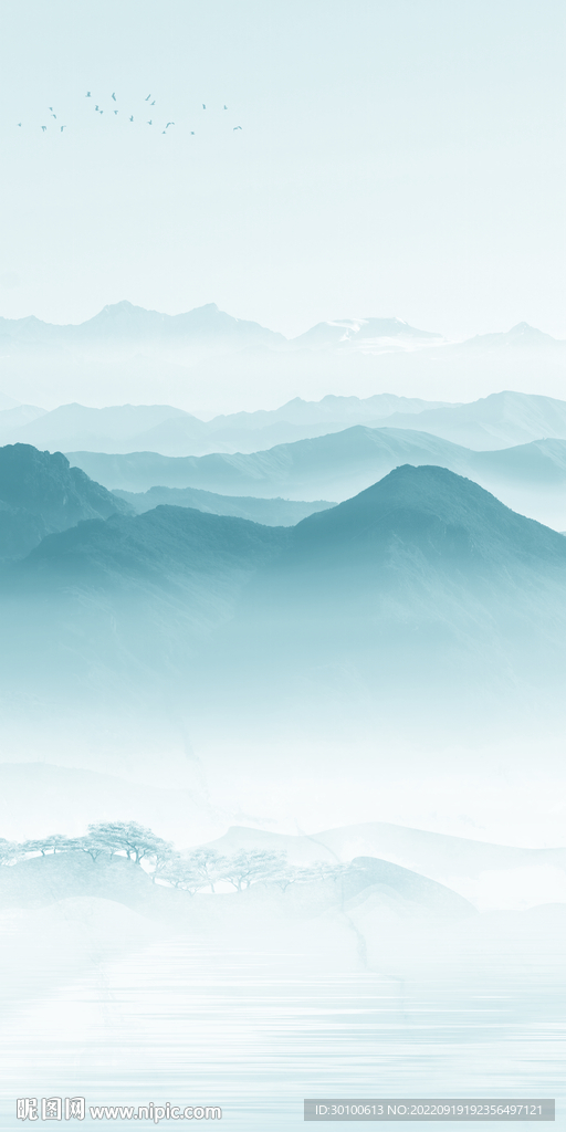 爆款 最新玄关山水 tif分层