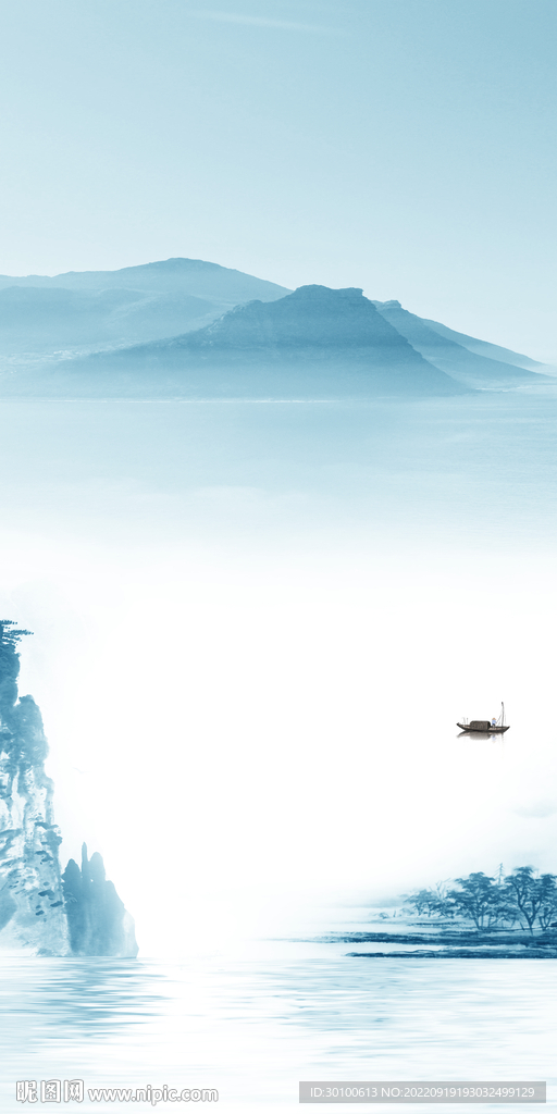 新款玄关山水挂画 tif分层