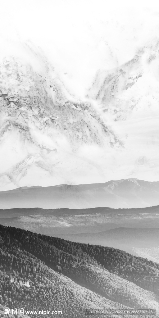 高档最新玄关山水 tif分层