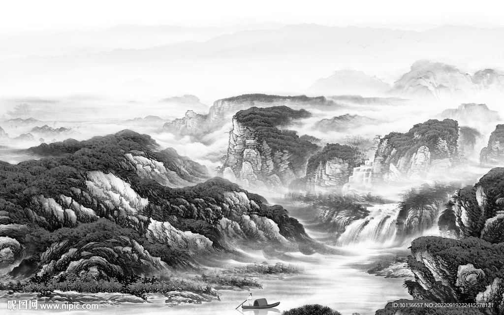 大气现代新品山水 Tif分层