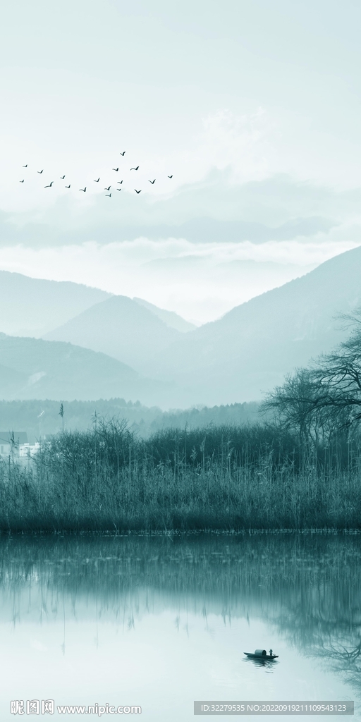 意境 中式简约玄关 Tif分层