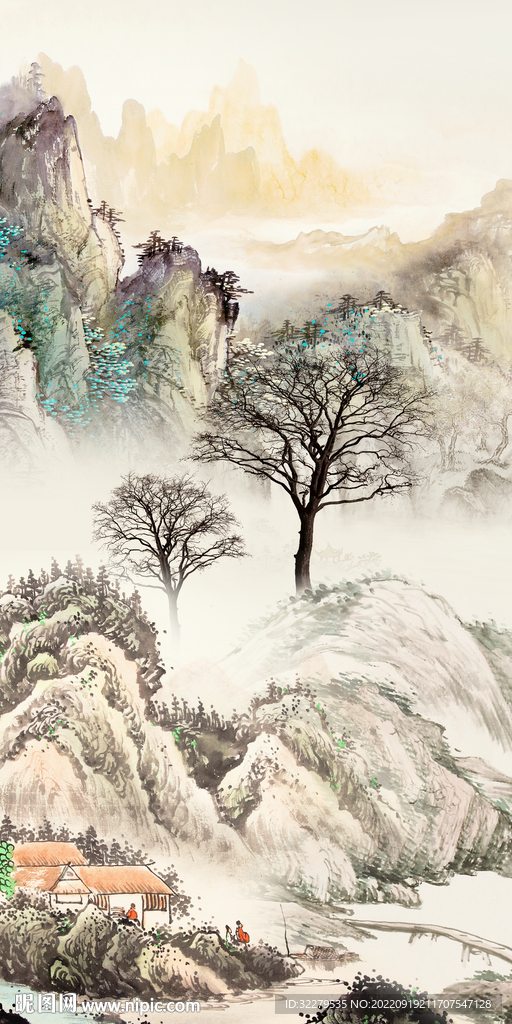 古风中式简约玄关 Tif分层