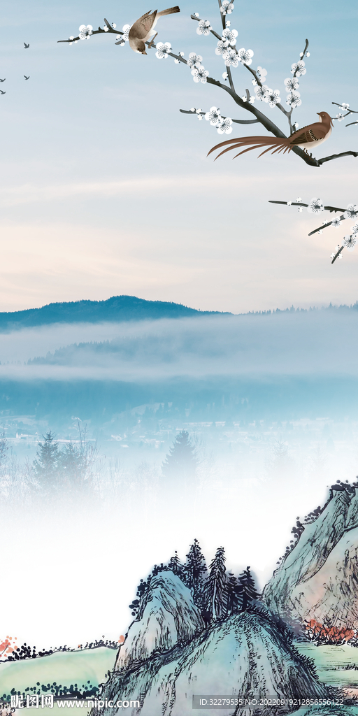 高档 中式简约玄关 Tif分层