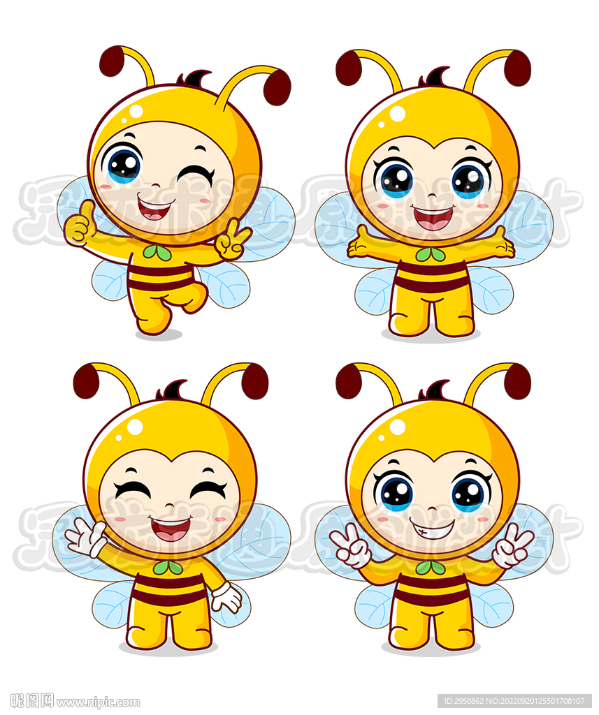 卡通小蜜蜂呆萌版