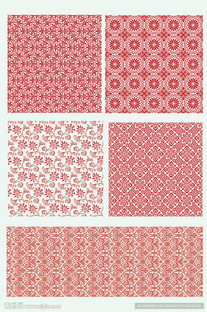 AI矢量欧式花纹底纹背景