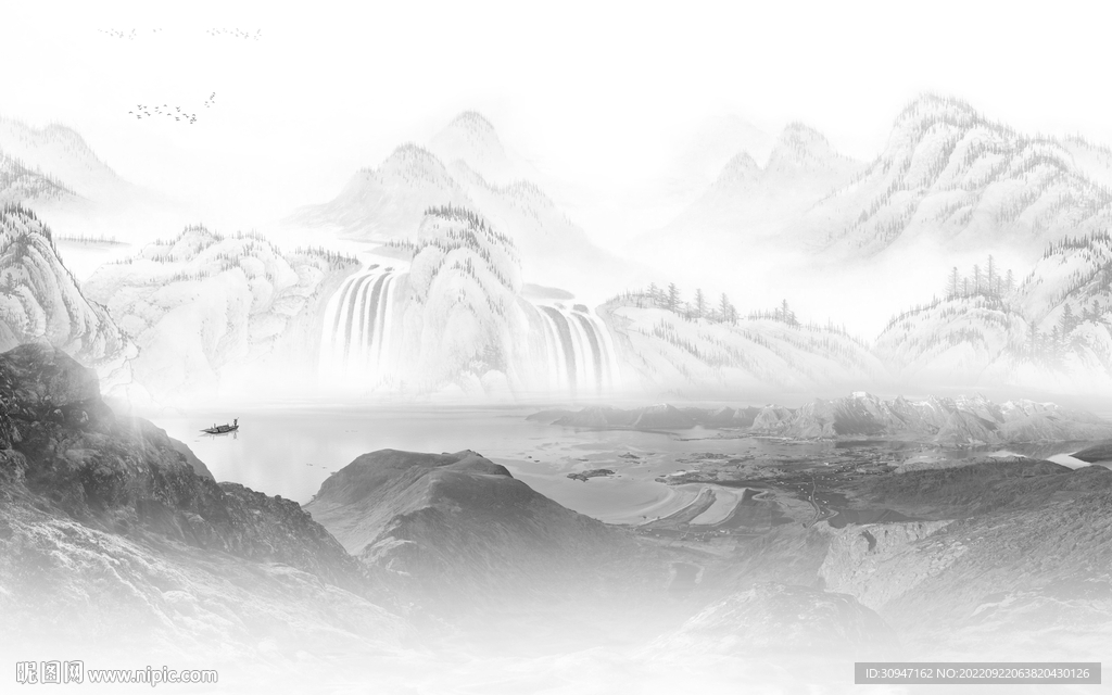 别墅意境人气山水 TiF分层