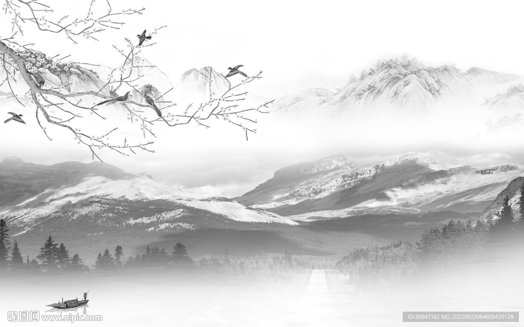 爆款 意境人气山水 TiF分层