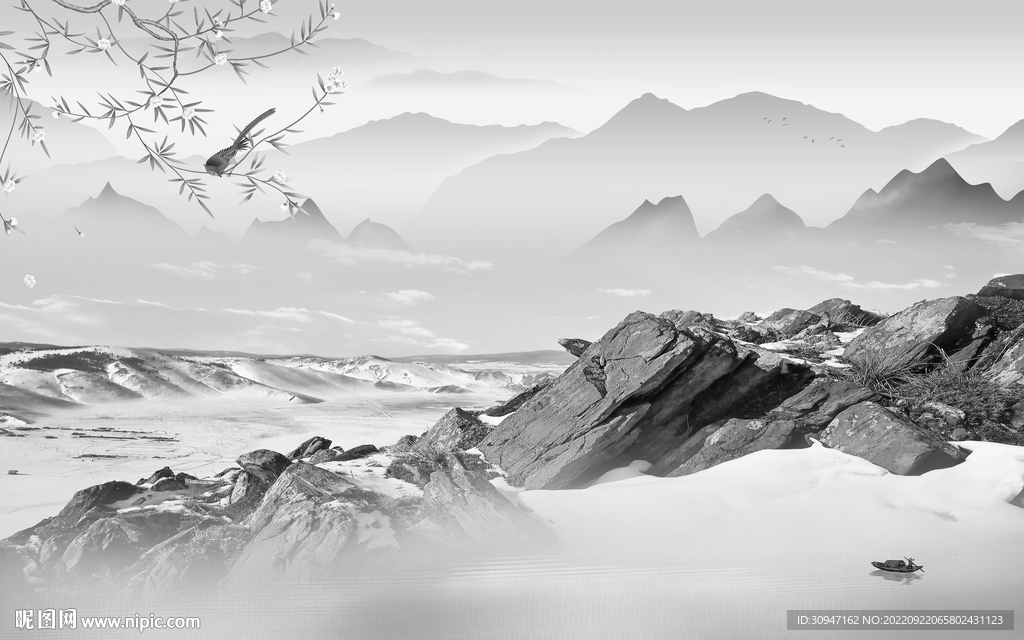 中式 意境人气山水 TiF分层