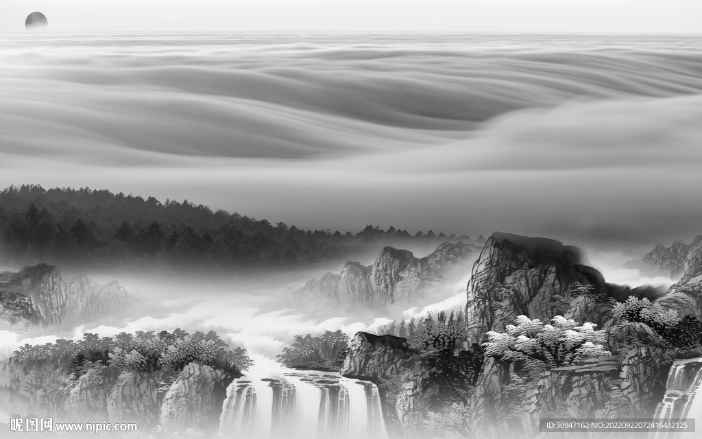 最新灰色新款山水 TiF分层